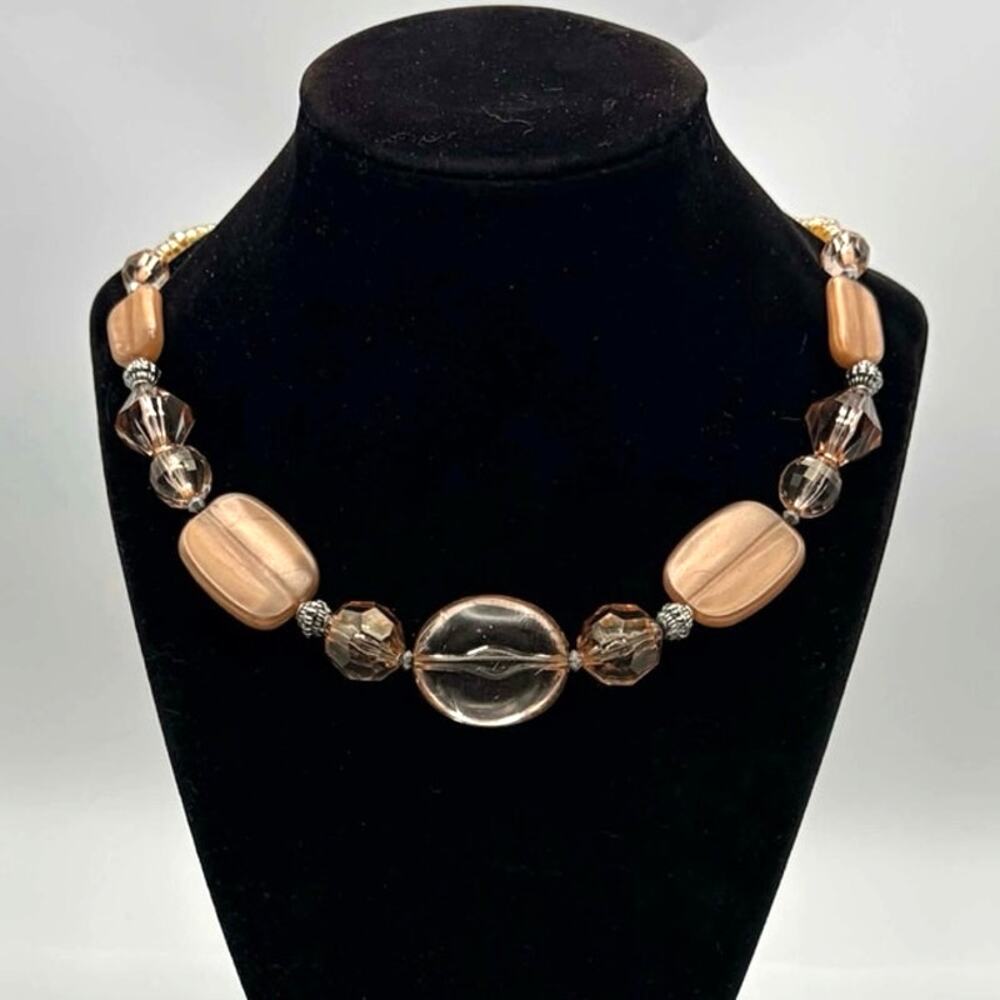Y2K Brown Crystal Necklace